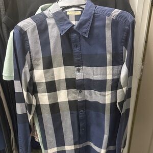 Burberry medium men’s  Blue Plaid Shirt